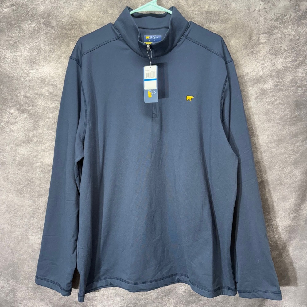 Jack Nicklaus Navy Blue 1/4 Zip Performance Golf Pullover Mens Size XL NWT